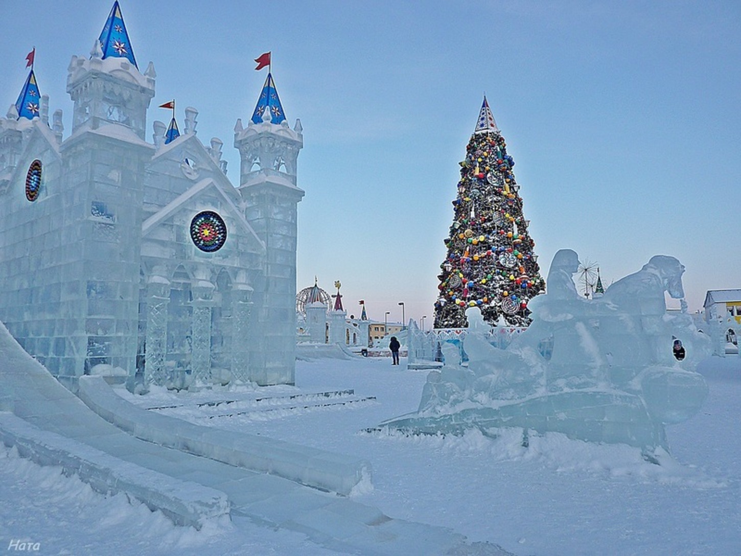 Ледяной городок город Губкинский