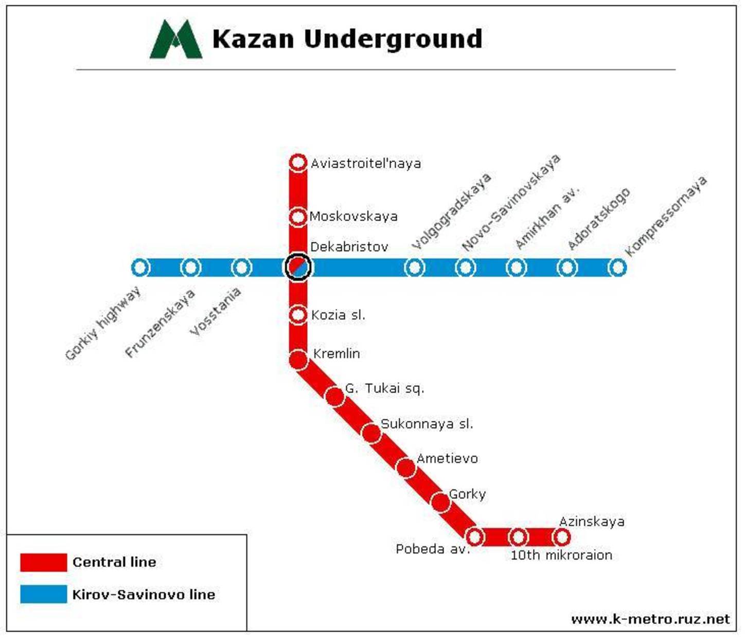 Карта метро казани