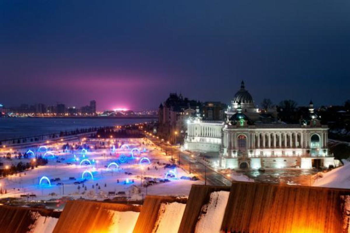 Вечерняя Казань зимняя Казань